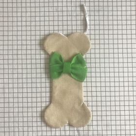 Christmas Stockings Jute Dog Bone Fish Shape Christmas Decoration (Option: G05)