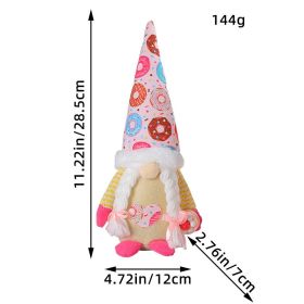 Christmas Decorations Donut Doll Pointed Hat Dwarf (Option: E3 32 Donut Doll Braid)