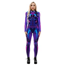 Wansheng Jumpsuit European And American Printed Jumpsuit (Option: BAX221-M)