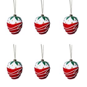 Christmas Pendant Hanging Ornament Plastic Ball Decoration 6 Pieces (Option: Style 1 6 Pack)