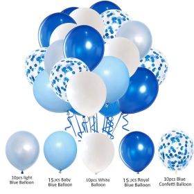60PCs Latex Sequins Combination Balloon Beam Metal (Option: Blue Color)