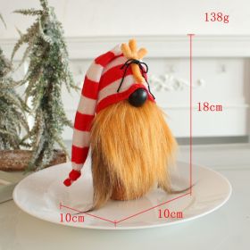 Christmas Red Love Faceless Doll Ornaments (Option: F1 38 Orange Beard Style)