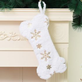 Christmas Decoration Supplies Little Socks (Option: Dog Bone Socks Gold)