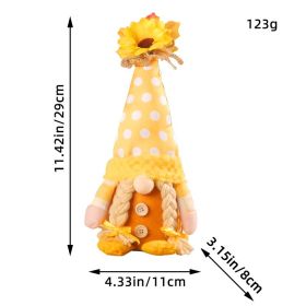 Autumn Sunflower Couple Rudolf Doll Standing Posture (Option: Doll For Women)