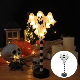 Detachable LED Halloween Day Decorative Light Pumpkin (Option: Ghost-2 7th Batteries)