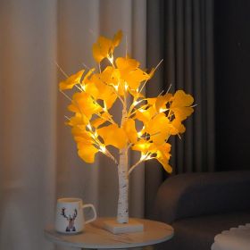 Home Decoration Ginkgo Leaf Tree Modeling Lamp (Option: Ginkgo Leaf-Warm White)