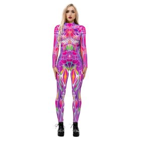 Wansheng Jumpsuit European And American Printed Jumpsuit (Option: BAX224-M)