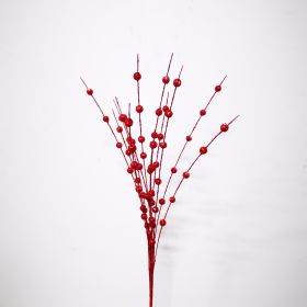 Christmas Decorations 43cm 12 Fork Gold Powder (Option: Red-43cm)