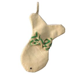 Christmas Stockings Jute Dog Bone Fish Shape Christmas Decoration (Option: Y03)