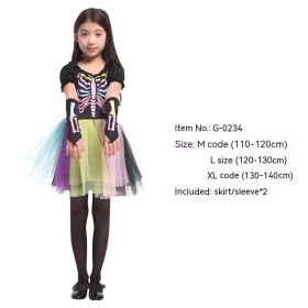 Wansheng Ghost Festival Children's Clothing Skull Skeleton (Option: G0234-M)