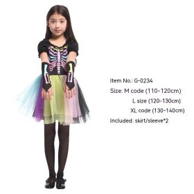 Wansheng Ghost Festival Children's Clothing Skull Skeleton (Option: G0234-Average Size)