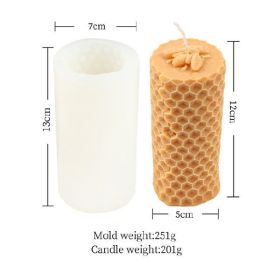 3D Honeycomb Silicone Candle Mold (Option: Column Honeycomb)