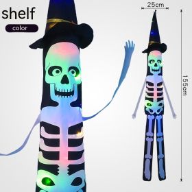Halloween Led Colored Lamp Skull Frame Hair Dryer Decorative Lights (Option: Colorful Skull Frame)