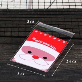 Christmas Old Man Sleigh Self-adhesive Self-sealing Cookie Packaging Bags (Option: Old Man)