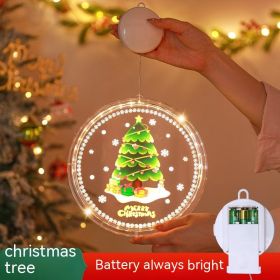 Christmas LED Decoration Glowing Door Hanging Christmas Tree (Option: Christmas Tree-Use 3 No7 Batteries)