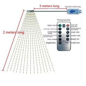 Christmas Tree Decorative String Lights Holiday Courtyard Layout (Option: Warm White-USB Remote Control Type)