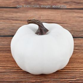 High Simulation Flat Pumpkin Artificial Pumpkin Halloween (Option: White Large Size 9cm)