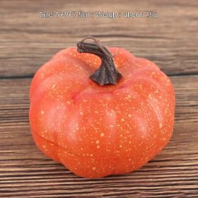 High Simulation Flat Pumpkin Artificial Pumpkin Halloween (Option: Orange Large Size 9cm)