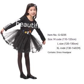 Wansheng Ghost Festival Children's Clothing Skull Skeleton (Option: G0235-M)