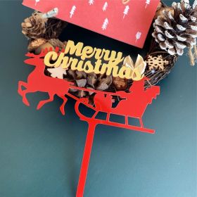 Bake Cake Decorations For Christmas (Option: 958red gold)