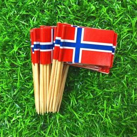 65mm Paper Flag Toothpick (Option: 100 In Norway)