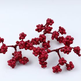 Foam Three Fork Fruit Christmas Ornament Simulation (Option: Three Fork Red)