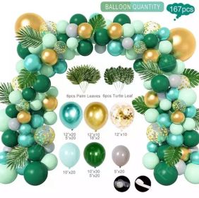 Animal Head Birthday Party Balloon Jungle Set Monstera Theme (Option: Style 4)