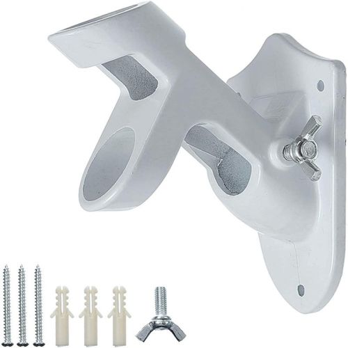 Double Hole Aluminum Alloy Flag Pole Base Adjustable Holder Aluminum Alloy Wire Pole Flag Stand