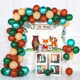 Animal Head Birthday Party Balloon Jungle Set Monstera Theme (Option: Model 14)