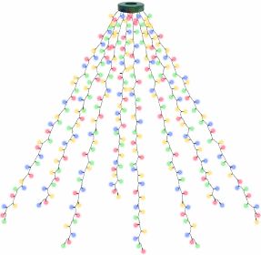Christmas Tree Decorative String Lights Holiday Layout Courtyard Indoor Outdoor Cover (Option: Color-2x16 400L US)