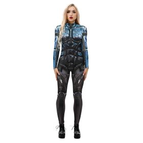 Wansheng Jumpsuit European And American Printed Jumpsuit (Option: BAX226-XL)